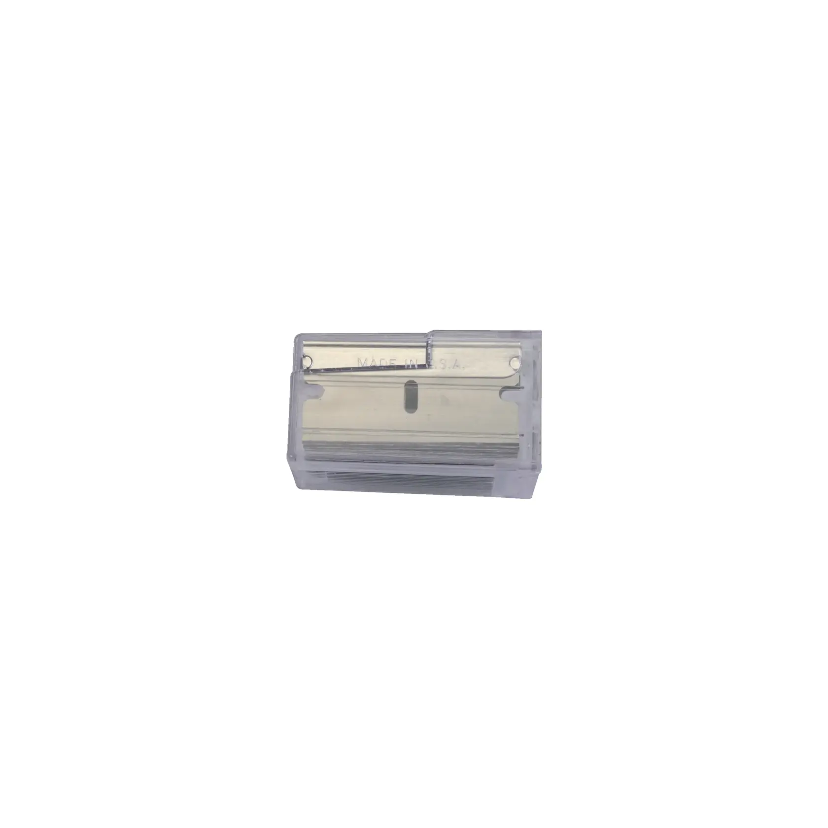 STANLEY 0-28-510 lame da cutter in custodia di plastica trasparente, foto frontale.