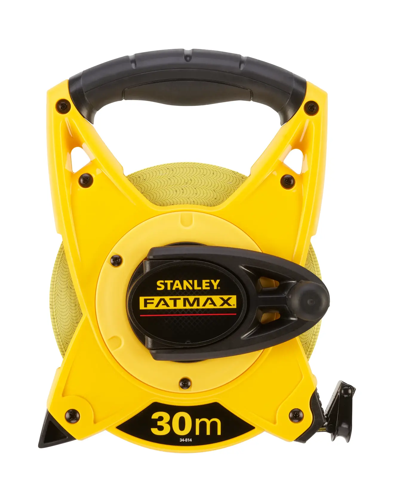 Stanley 2-34-814 FatMax metro a nastro 30m, giallo e nero, vista frontale, categoria fotografia.