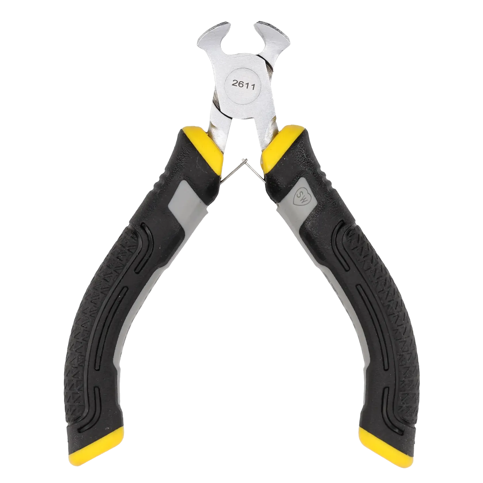 Pinza tagliacavi diagonale STANLEY FMHT0-80519 con impugnatura gialla e nera, vista frontale su sfondo bianco.