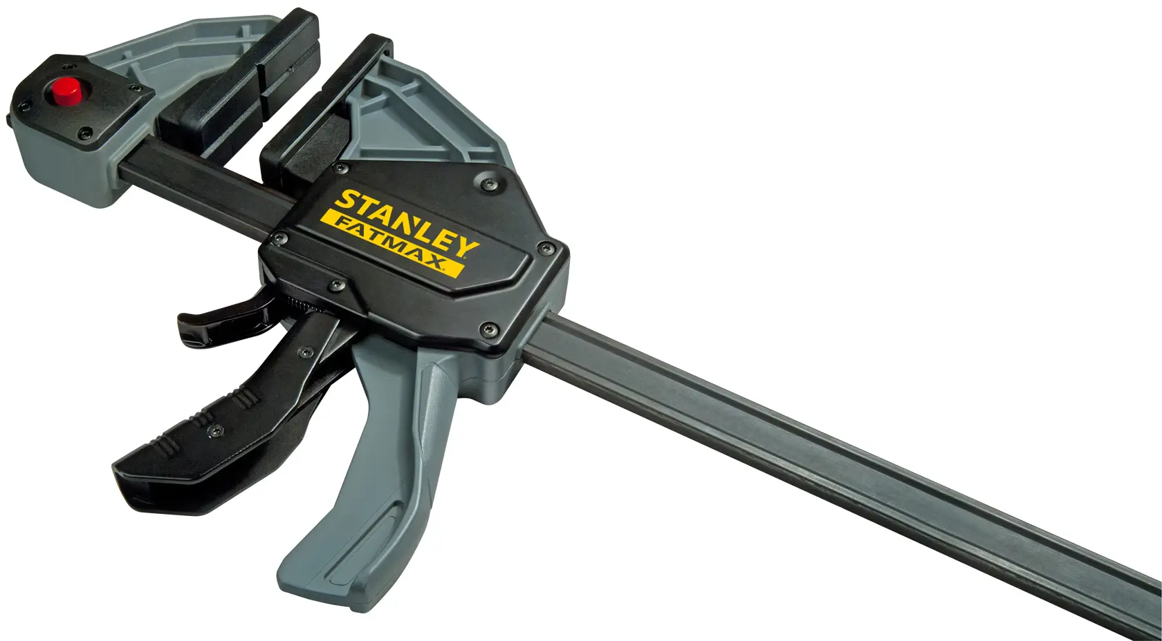 STANLEY FMHT0-83240 morsetto, nero e grigio, fotografia frontale su sfondo bianco.