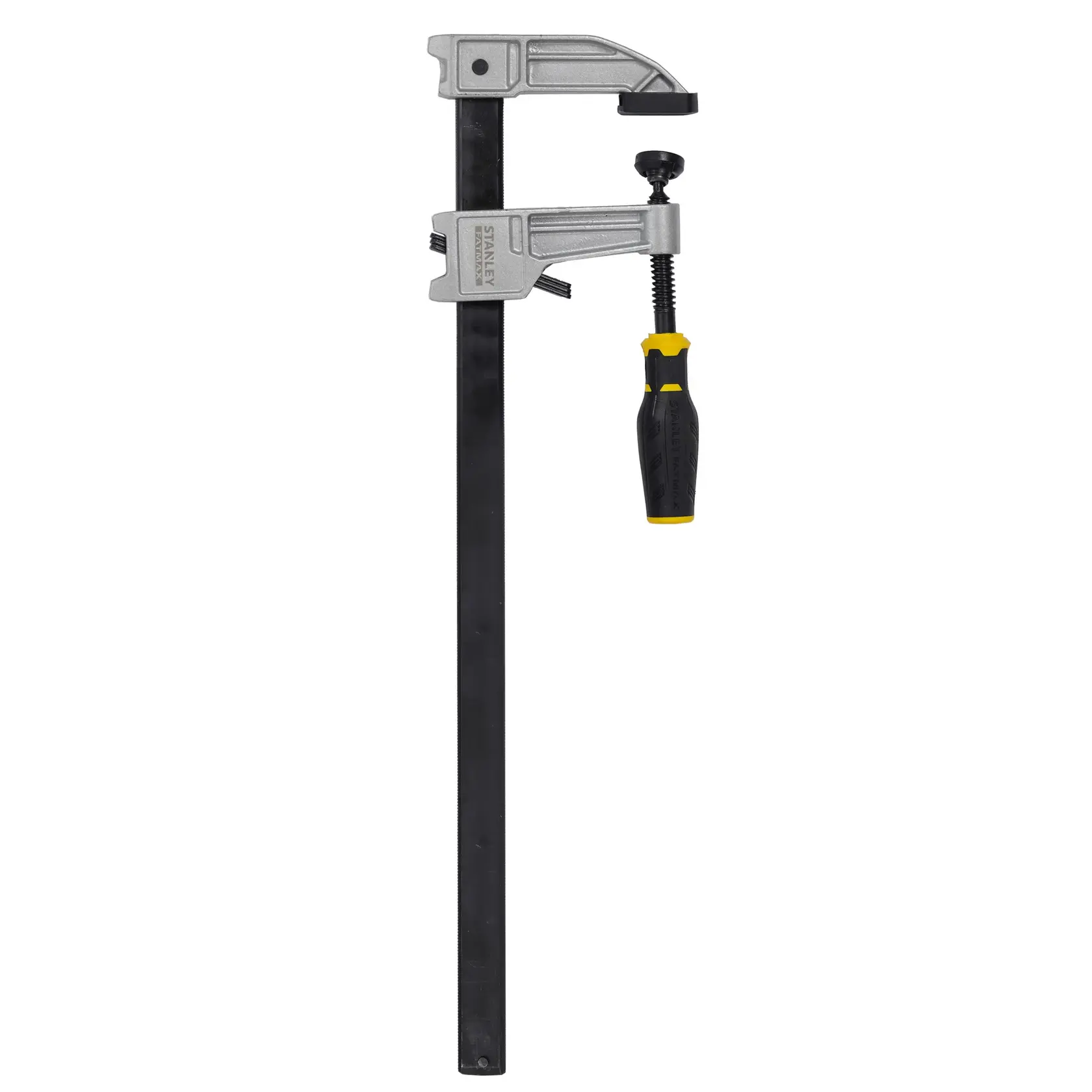 STANLEY FMHT0-83245 morsetto in metallo con manico nero e giallo, frontale su sfondo bianco.