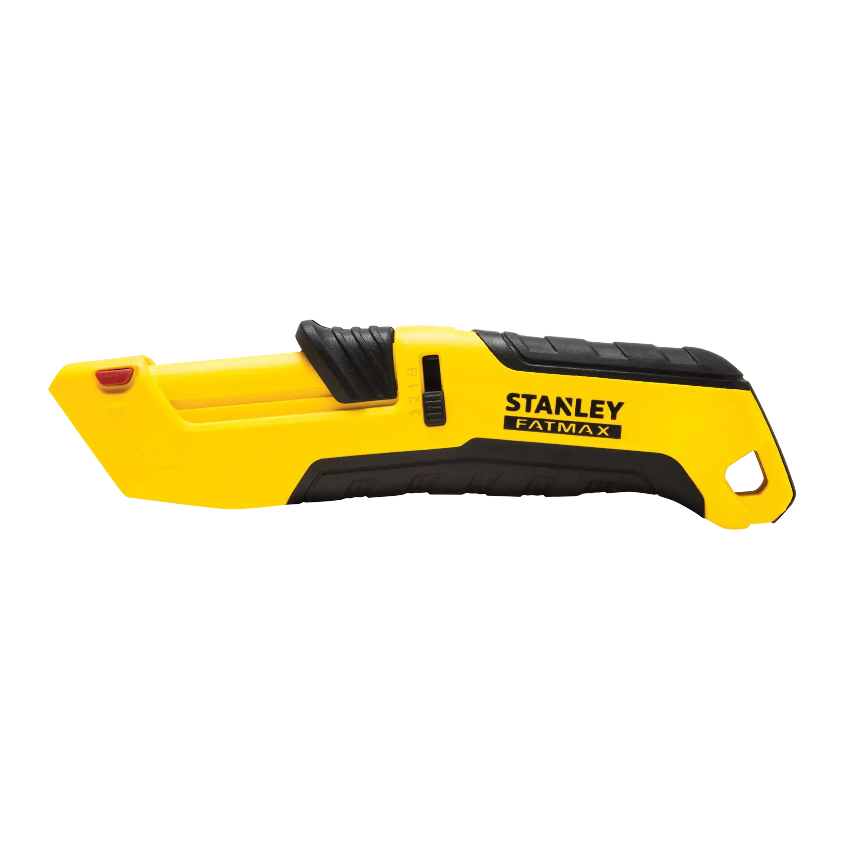 Coltello universale STANLEY FMHT10365-0, giallo e nero, vista laterale su sfondo bianco.
