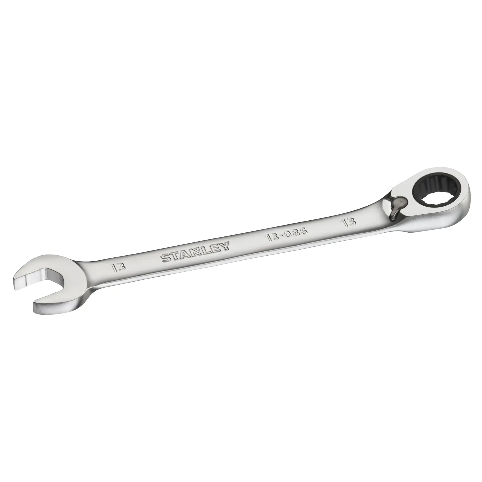 STANLEY FMMT13086-0 chiave combinata a cricchetto argento, angolo laterale piatto, utensile manuale.