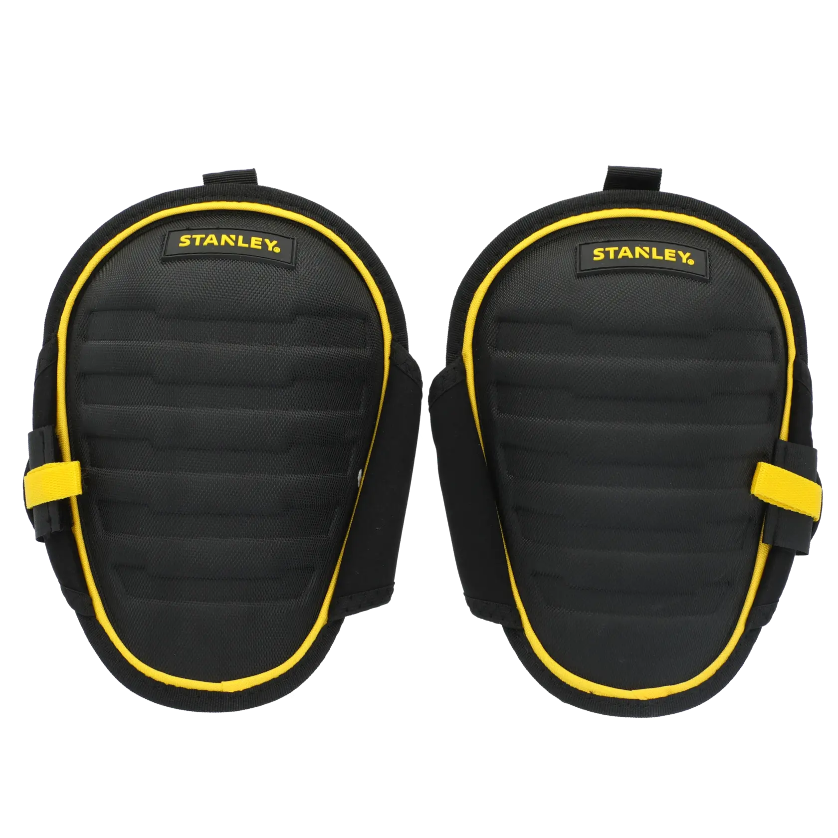 STANLEY FMST82959-1 ginocchiere nere e gialle, coppia, vista frontale, dispositivo protettivo