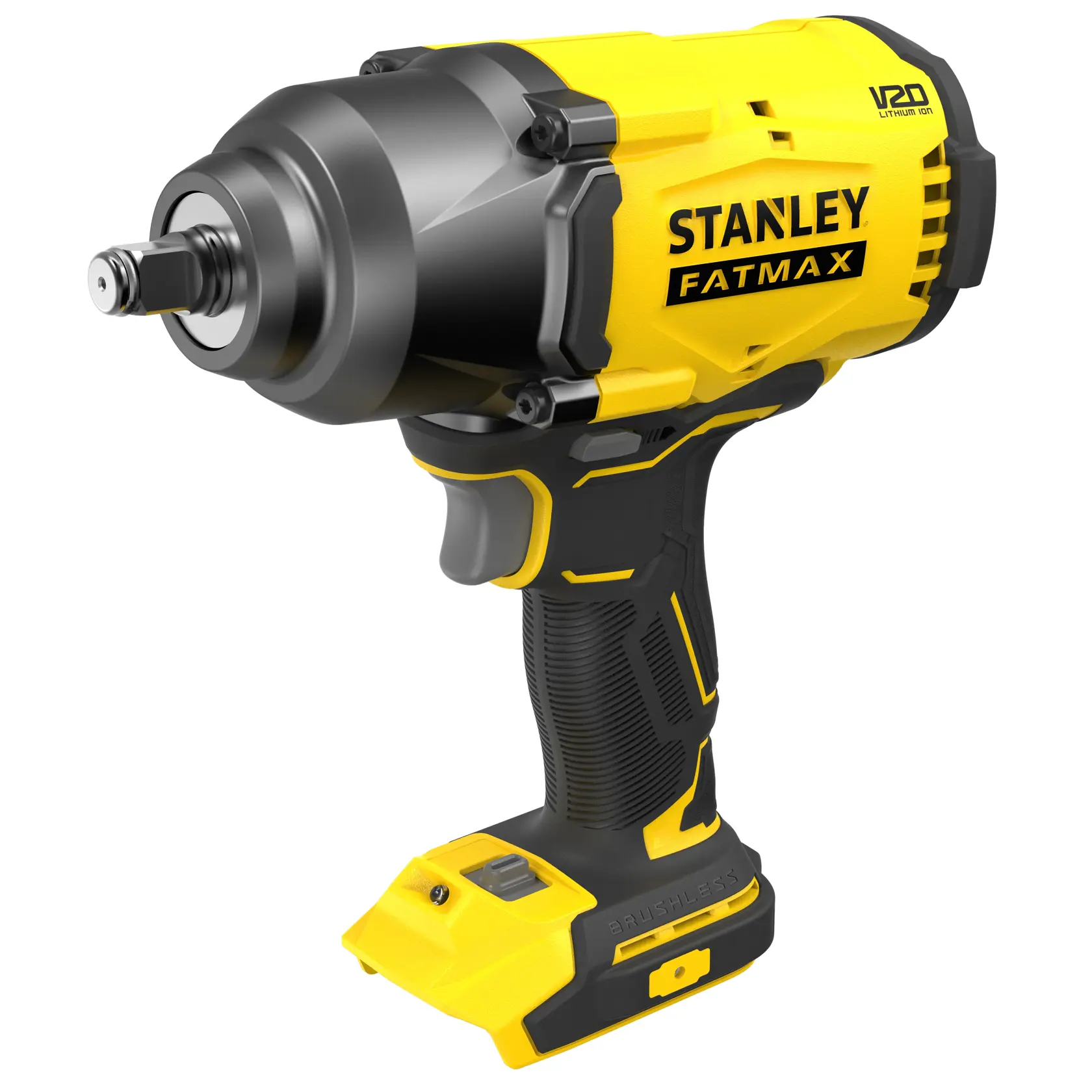 Foto di STANLEY SFMCF940B avvitatore a impulsi senza fili, giallo e nero, vista laterale, categoria fotografia.