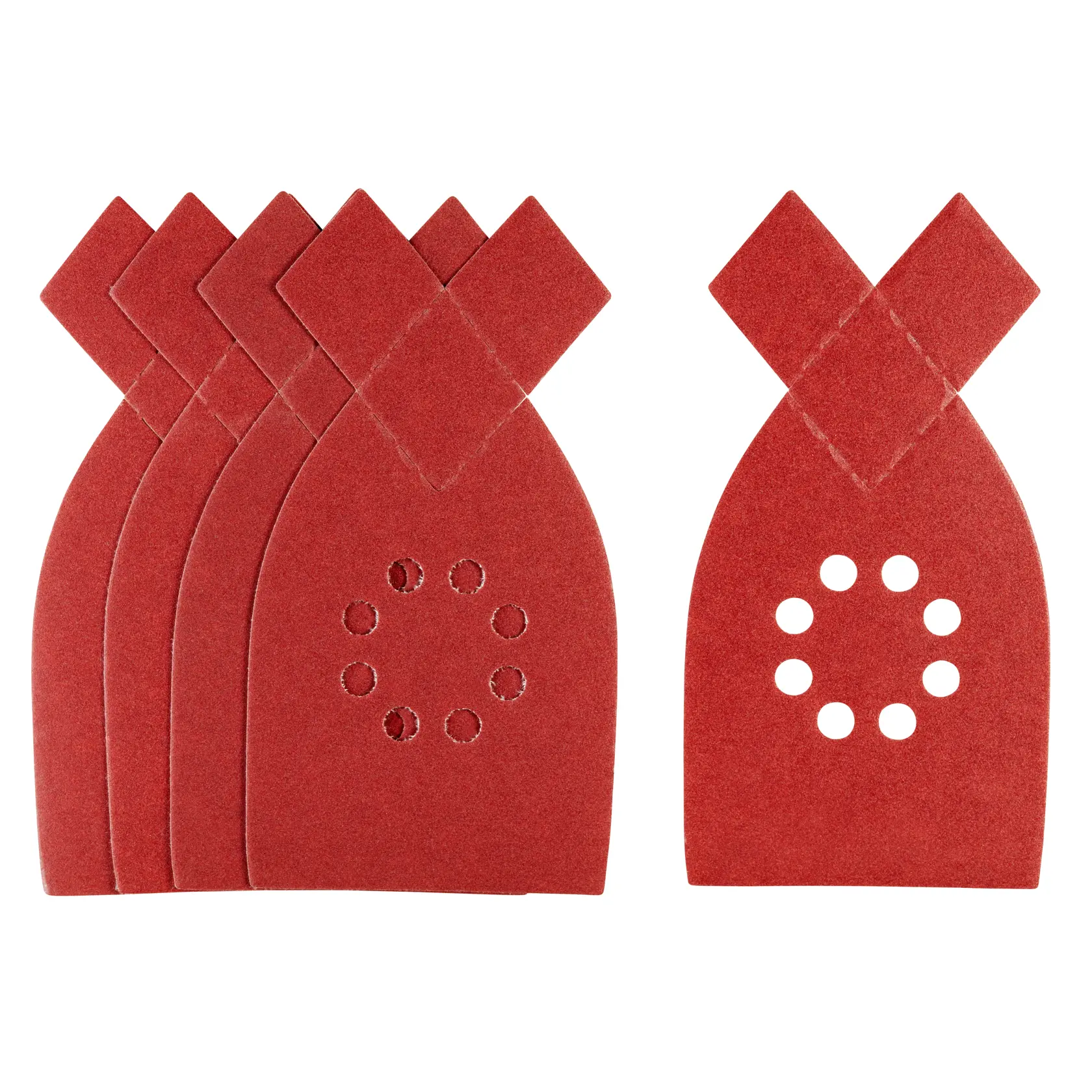 Set di fogli abrasivi STANLEY STA31457, rosso, fotografato frontalmente su sfondo bianco.