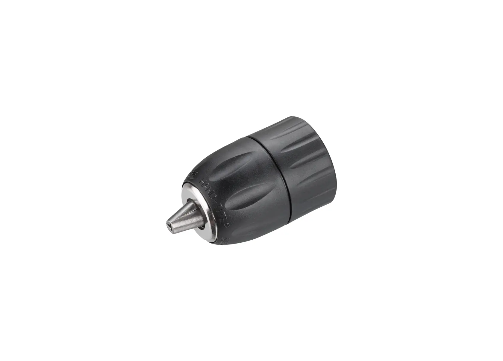 STANLEY STA66368 mandrino per trapano nero, vista laterale su sfondo bianco.