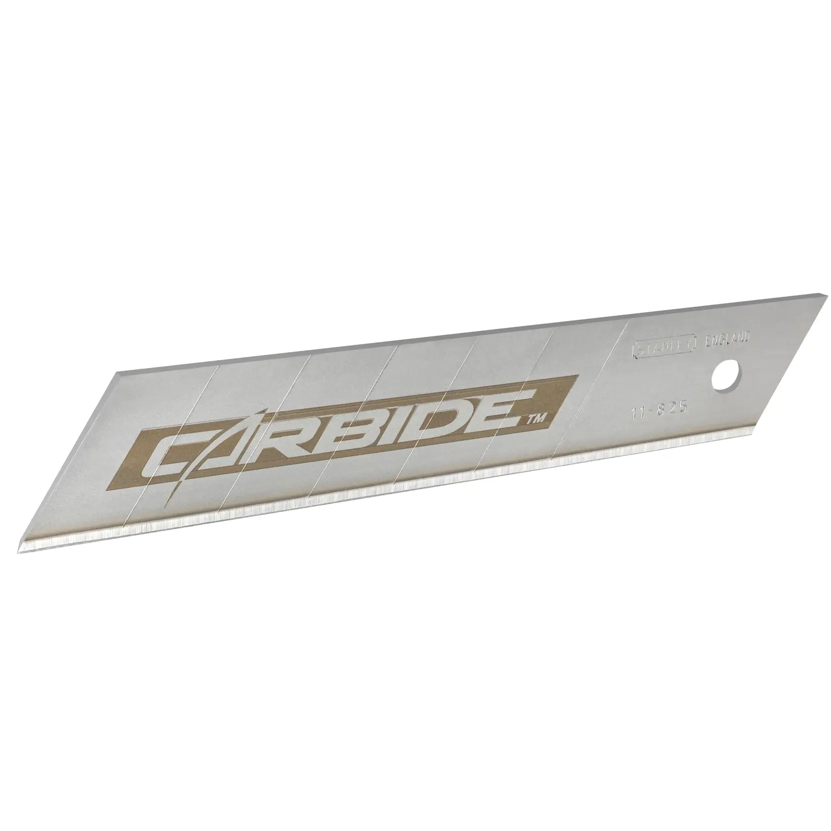 Lama per cutter STANLEY STHT0-11825 argentata, vista laterale su sfondo bianco