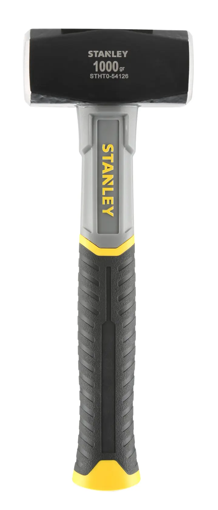 STANLEY STHT0-54126 mazza, 1000g, manico nero e giallo, vista frontale, sfondo bianco.