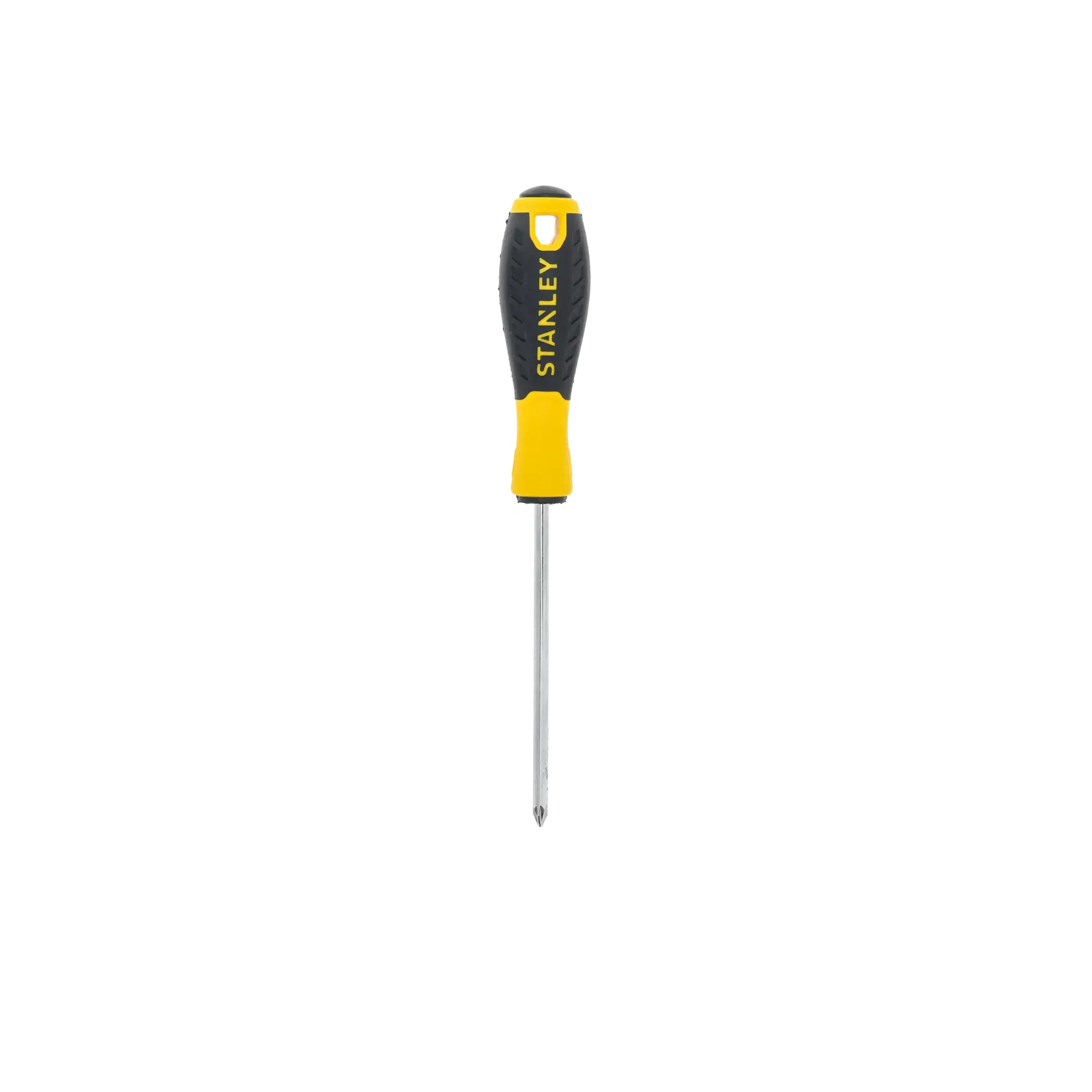 STANLEY STHT1-60413 cacciavite a croce con manico giallo e nero, vista frontale su sfondo bianco.