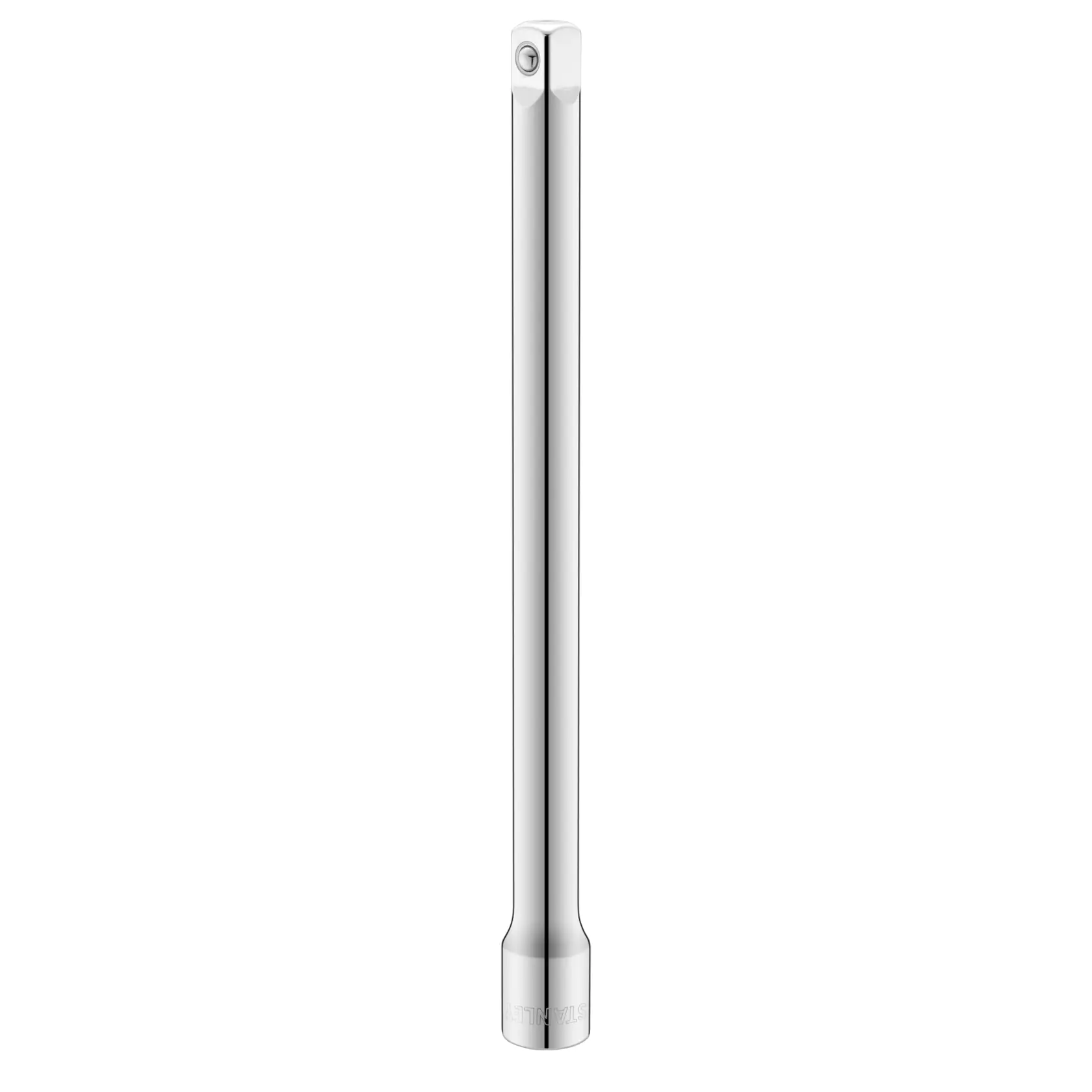 STANLEY STMT86407-0 barra di prolunga cromata, foto prodotto su sfondo bianco, vista frontale completa.