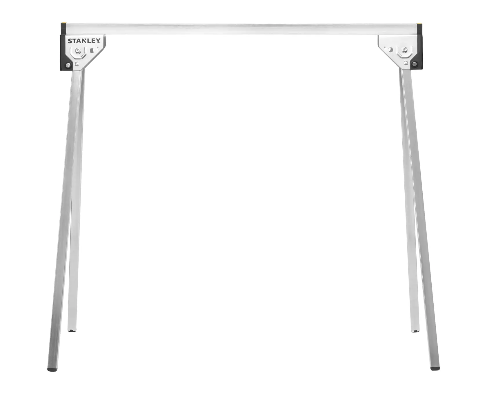 STANLEY STST81337-1 cavalletto metallico argento, fotografia frontale su sfondo bianco.
