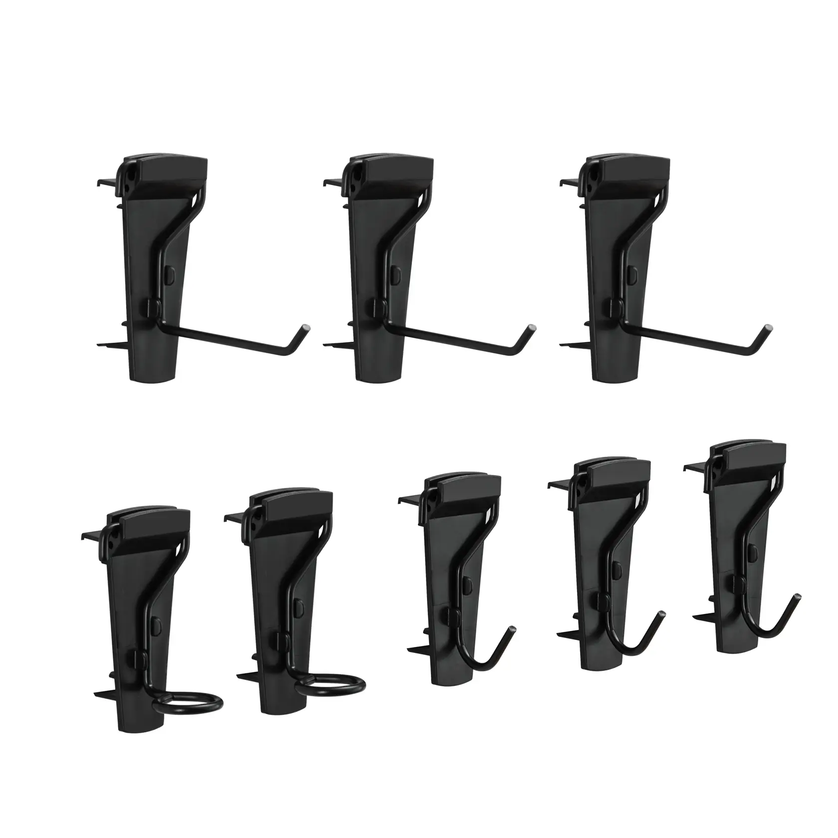 STANLEY STST82617-1 set ganci da parete, metallo nero, angolo laterale, per organizzazione attrezzi