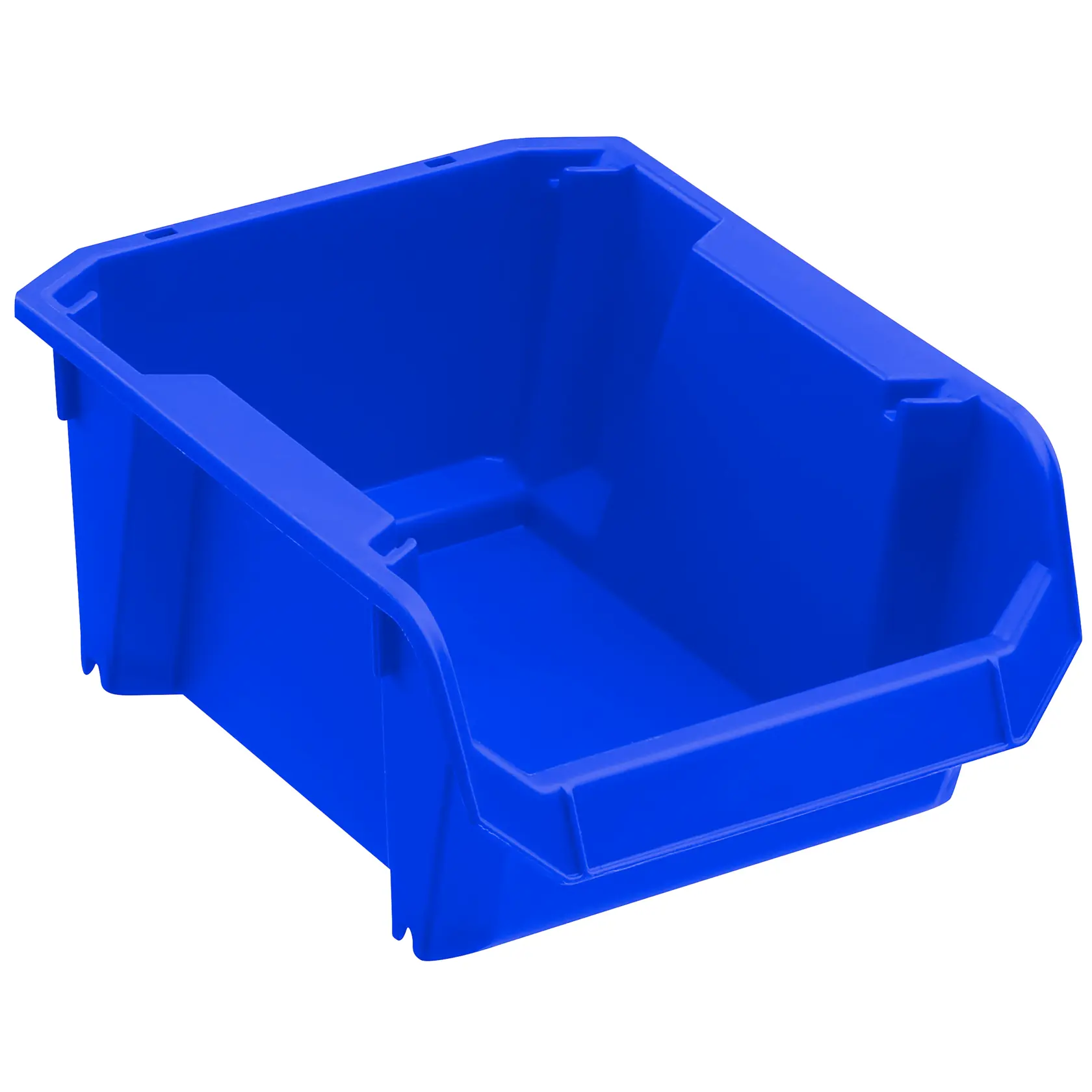 STANLEY STST82737-1 contenitore portaoggetti in plastica blu, vista frontale su sfondo bianco.